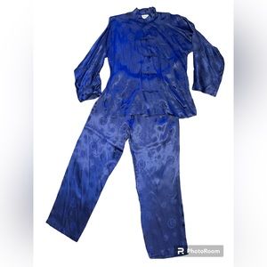 La Parfait Asian 2 Piece Navy Loungewear Size Large